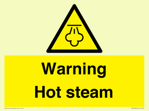 Warning Hot steam